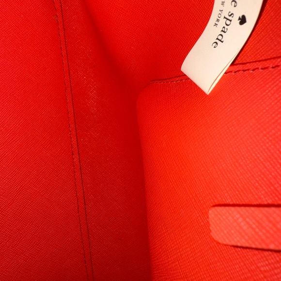 Kate Spade Fuchsia Tote with Bow Detail GREAT CONDITION with dust cover - Picture 13 of 14